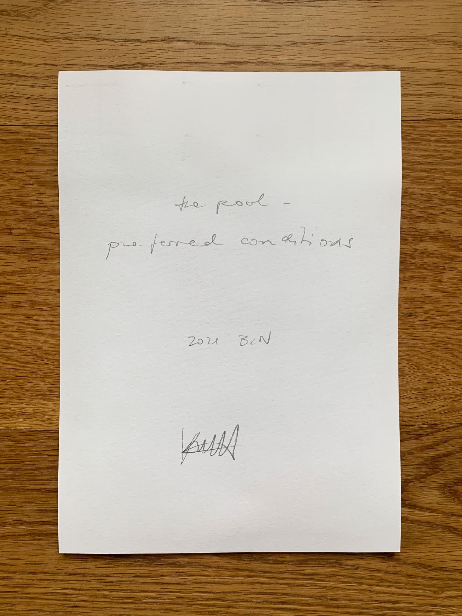 The Pool - Preferred Conditions, 2021